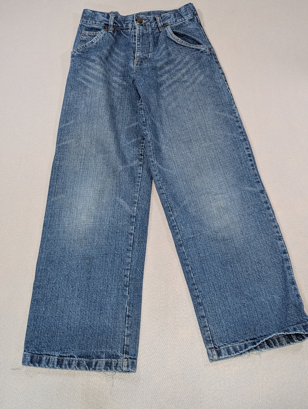 Dickies Jeans Youth 14 Blue Russel Wash Relaxed Straight Denim Casual 5 Pocket